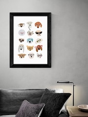 Black Dogs in Glasses by Hanna Melin Framed Print - Image 2 of 4
