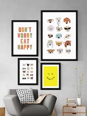Black Dogs in Glasses by Hanna Melin Framed Print - Image 3 of 4