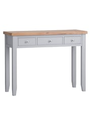 K Interiors Grey Oak Windsor Solid Wood Dressing Table - Image 2 of 6