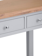K Interiors Grey Oak Windsor Solid Wood Dressing Table - Image 5 of 6