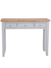 K Interiors Grey Oak Windsor Solid Wood Dressing Table - Image 6 of 6
