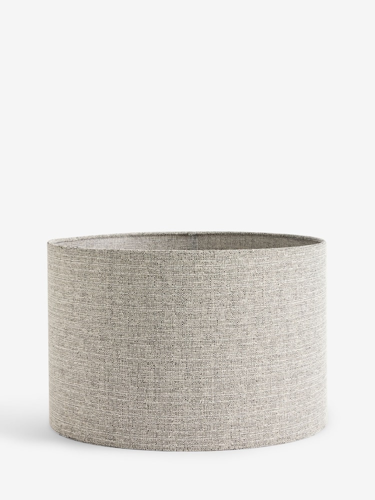 Grey Tweedy Lamp Shade - Image 1 of 5 Grey Tweedy Lamp Shade - Image 1 of 5
