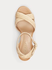 Lauren Ralph Lauren Natural Sasha Raffia Platform Sandals - Image 4 of 6