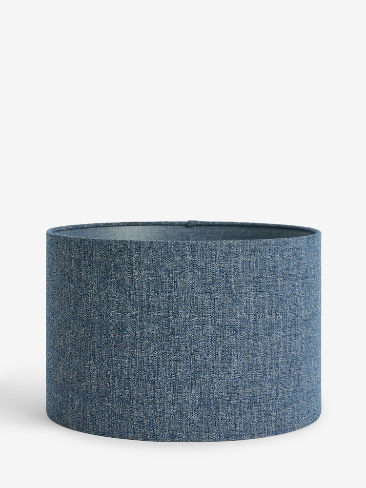 Navy Blue Tweedy Lamp Shade - Image 1 of 5 Navy Blue Tweedy Lamp Shade - Image 1 of 5