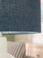 Navy Blue Tweedy Lamp Shade - Image 4 of 5