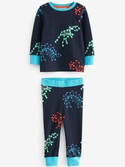 Navy Blue/Purple Space Dinosaur Long Sleeve 3 Pack Pyjamas Set (9mths-8yrs) - Image 3 of 6