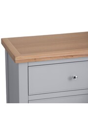 K Interiors Grey Oak Windsor Solid Wood 6 Drawer Chest - Image 4 of 5
