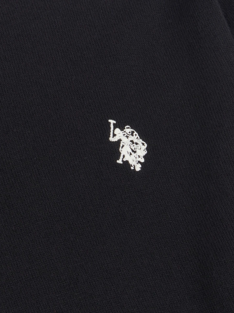 U.S. Polo Assn. Black Mens Cotton Crew Neck Jumper - Image 8 of 8