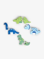 JoJo Maman Bébé Green Wooden Dinosaur Puzzle Set - Image 3 of 8