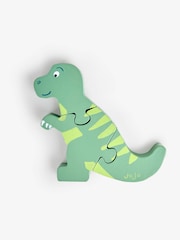 JoJo Maman Bébé Green Wooden Dinosaur Puzzle Set - Image 4 of 8