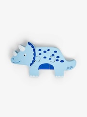 JoJo Maman Bébé Green Wooden Dinosaur Puzzle Set - Image 6 of 8