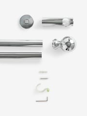 Chrome 4m Bendable Bay Window Curtain Pole Kit - Image 5 of 6