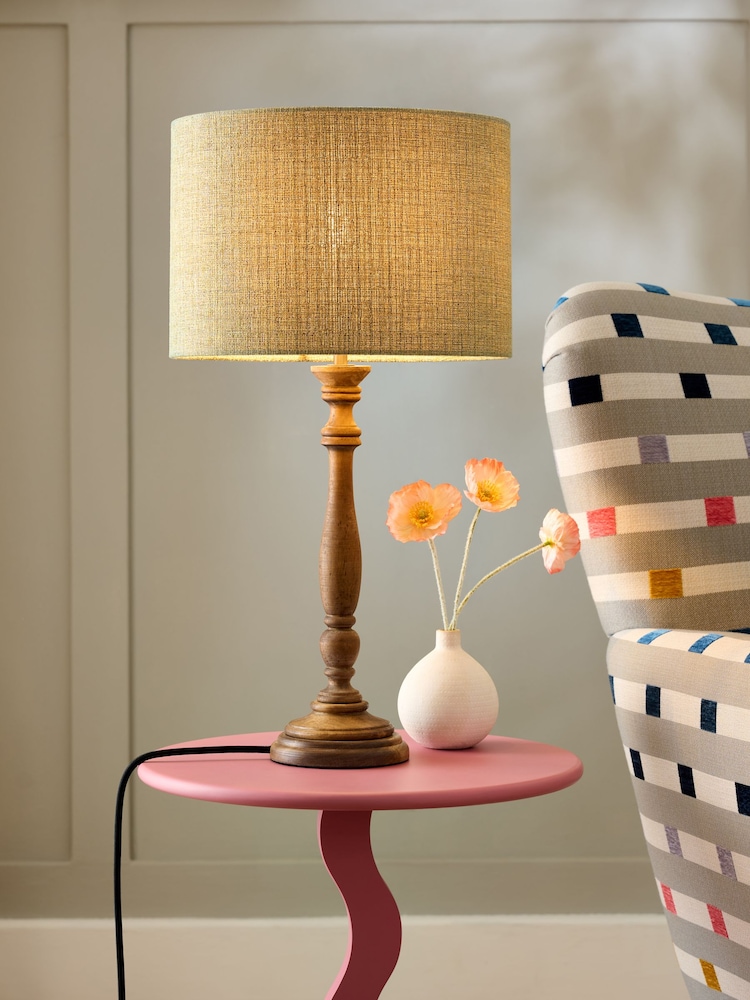 Ochre Yellow Tweedy Lamp Shade - Image 2 of 5 Ochre Yellow Tweedy Lamp Shade - Image 2 of 5
