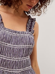 Monsoon Blue Glori Gingham Jersey Midi Dress - Image 3 of 3