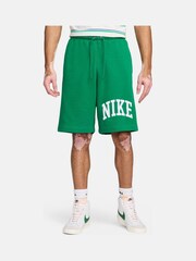 Nike Green Club Fleece French Terry Shorts - Image 1 of 7
