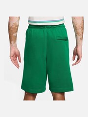 Nike Green Club Fleece French Terry Shorts - Image 3 of 7