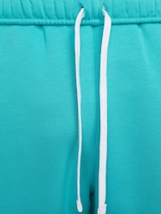 Голубой - Флисовые шорты с логотипом Nike Club - Изображение 6 из 9