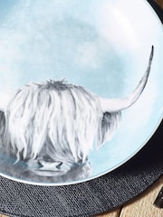 Set of 4 Teal Blue Hamish the Highland Cow Pasta Bowls - Image 5 of 5
