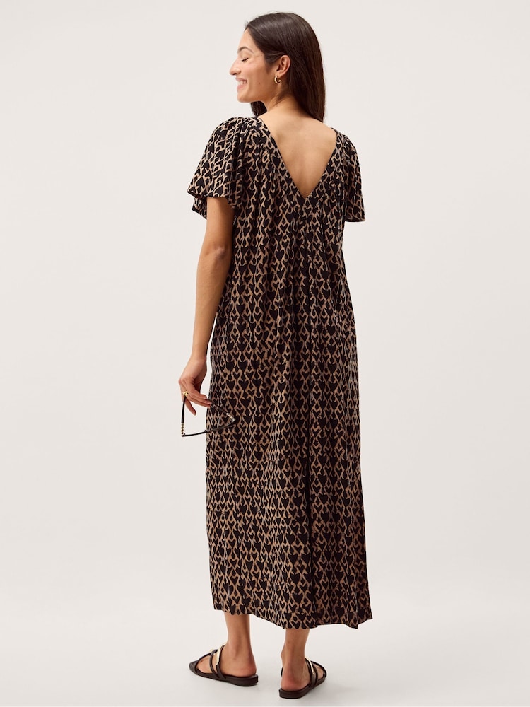 Monsoon Black Arti Print Wide Leg Jumpsuit - Image 2 of 4