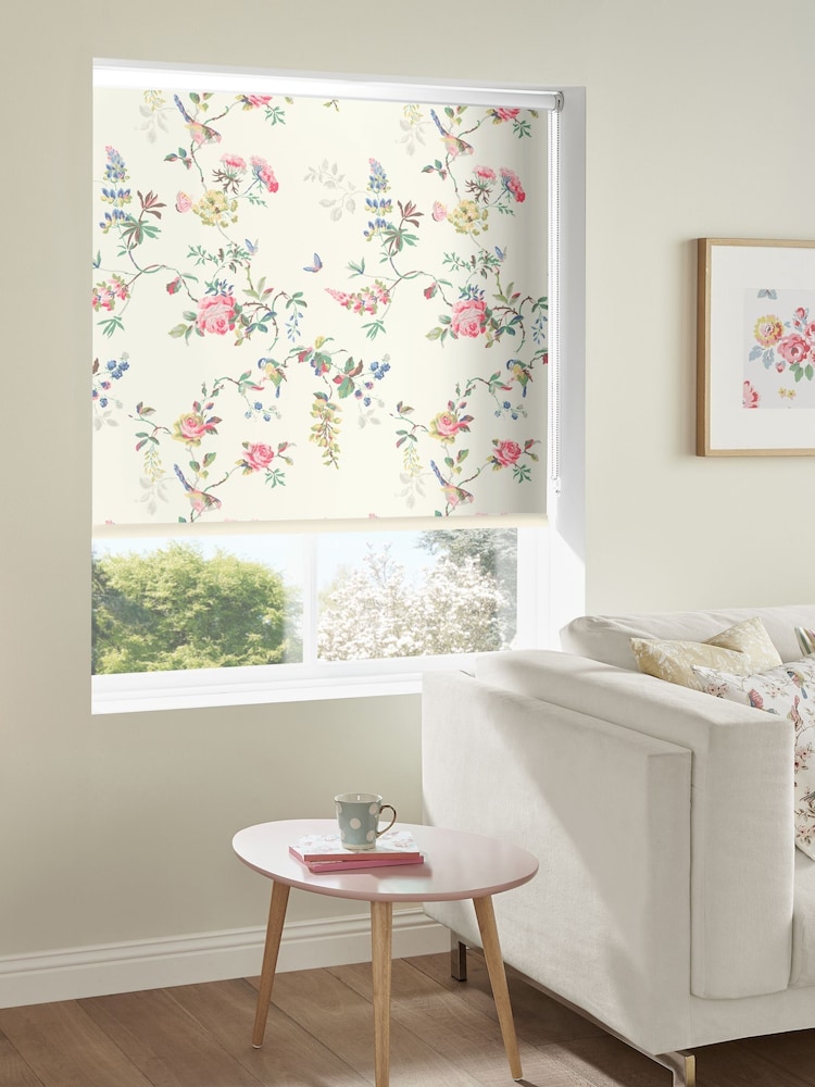 Cath Kidston White Birds and Roses Multi Made to Measure Roller Blind - Image 2 of 4