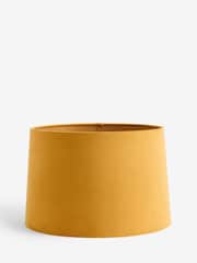 Ochre Yellow Velvet Lamp Shade - Image 1 of 5