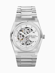 Accurist Mens Silver Tone Origin Skeleton Automatic Stainless Steel Bracelet 41mm Watch - Image 1 of 6