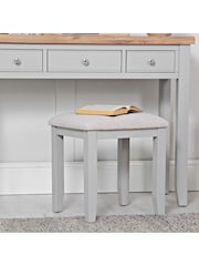 K Interiors Grey Oak Windsor Solid Wood Stool - Image 1 of 5