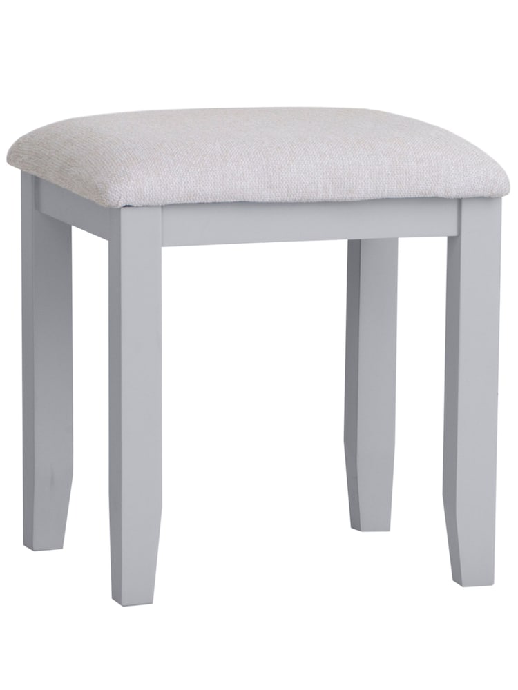K Interiors Grey Oak Windsor Solid Wood Stool - Image 2 of 5
