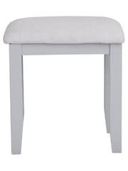 K Interiors Grey Oak Windsor Solid Wood Stool - Image 4 of 5