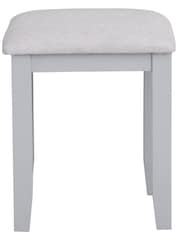 K Interiors Grey Oak Windsor Solid Wood Stool - Image 5 of 5