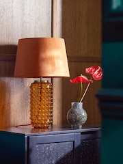 Orange Velvet Lamp Shade - Image 3 of 5