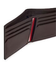 Tommy Hilfiger Brown Leather Signature Plaque Bifold Wallet - Image 2 of 4