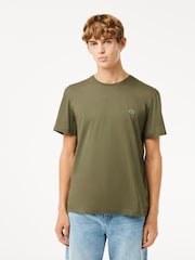 Зеленый - Lacoste Regular Fit Sports 100% Cotton T-Shirt - Image 1 of 6