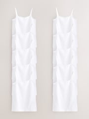 White 10 Pack Lace Trim Cami Vest (1.5-16yrs) - Image 1 of 4