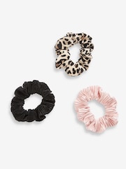 Leopard/Pink/Black Scrunchies Three Pack - Image 1 of 1