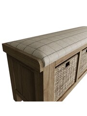 K Interiors Smoked Oak Embleton Solid Wood Hall Bench - Image 5 of 6