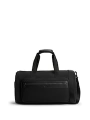 Tommy Hilfiger Black Logo Mixed Texture Duffel Bag - Image 1 of 4
