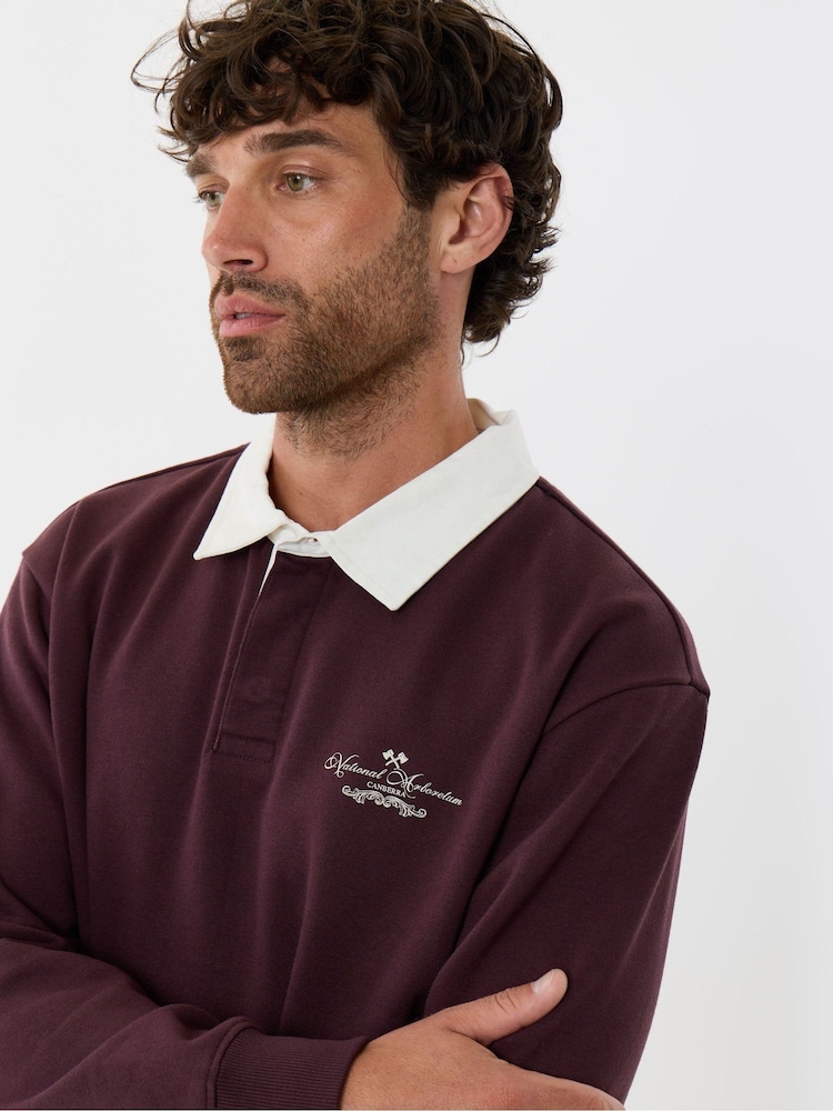 Threadbare Relaxed Fit Cotton Canberra Rugby Polo Shirt - Imaginea 1 din 5