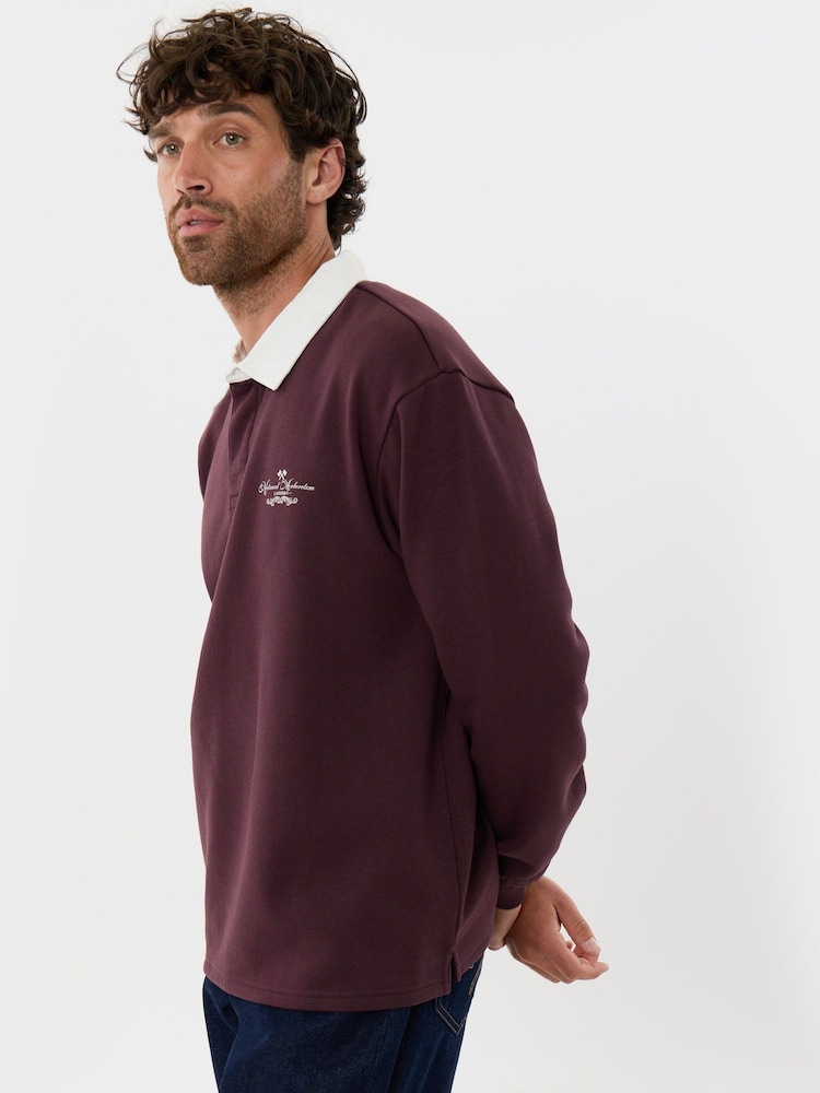 Threadbare Relaxed Fit Cotton Canberra Rugby Polo Shirt - Imaginea 2 din 5