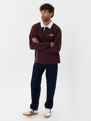 Threadbare Relaxed Fit Cotton Canberra Rugby Polo Shirt - Imaginea 4 din 5