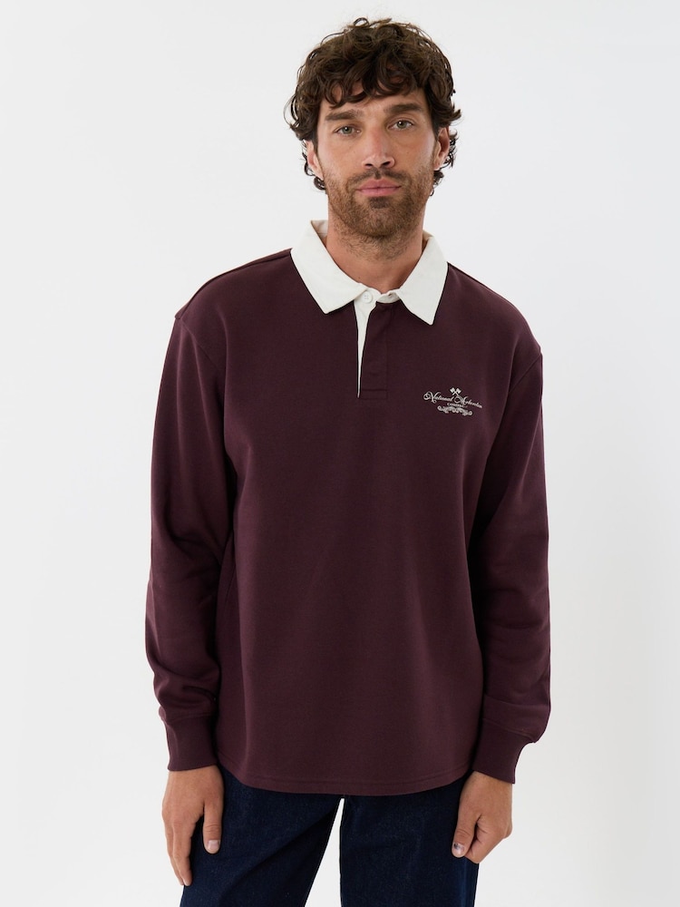 Threadbare Relaxed Fit Cotton Canberra Rugby Polo Shirt - Imaginea 5 din 5