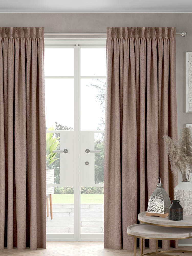 Mink Brown Chenille Made To Measure Curtains - Image 1 of 8