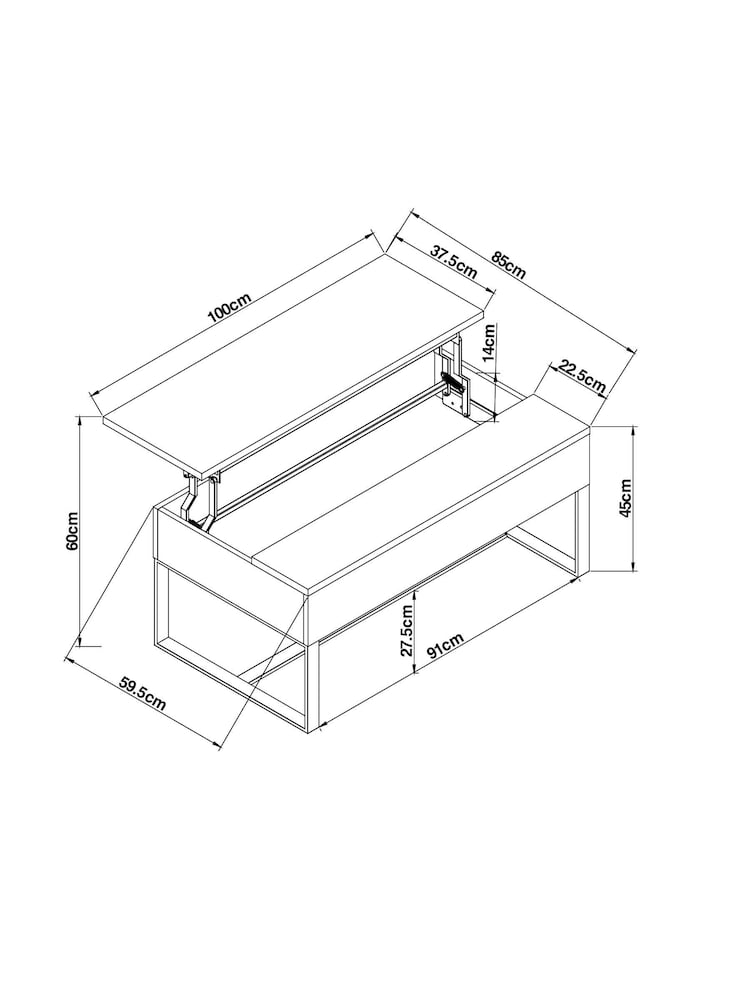 Dark Bronx Storage Coffee Table - Image 9 of 9