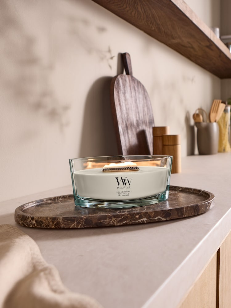 Woodwick Cream Ellipse Candle - Image 1 of 3 Woodwick Cream Ellipse Candle - Image 1 of 3