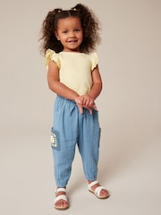 Blue Crochet Pocket Trousers (3mths-7yrs) - Image 1 of 8