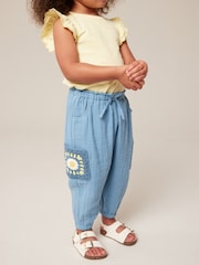 Blue Crochet Pocket Trousers (3mths-7yrs) - Image 2 of 8