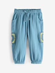 Blue Crochet Pocket Trousers (3mths-7yrs) - Image 5 of 8