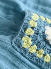 Blue Crochet Pocket Trousers (3mths-7yrs) - Image 8 of 8