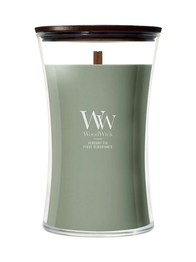 Woodwick Green Medium Hourglass 1 Wick Large Candle - Image 1 of 1