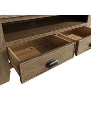 K Interiors Smoked Oak Embleton Solid Wood Standard TV Unit - Image 4 of 6
